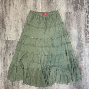 Women’s Nolita green boho tiered maxi dress in green size medium